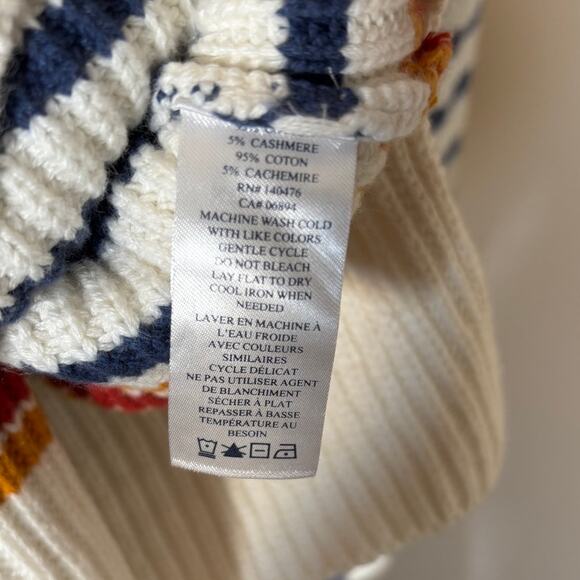 Faherty Cashmere Cotton Striped Sweater Womens XS - Picture 4 of 4